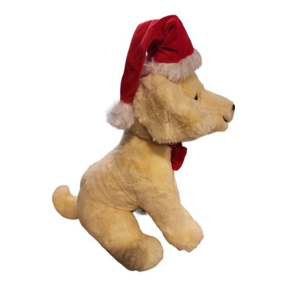 FAO Schwarz Labrador Dog with Removable Santa Hat Headband Stuffed Animal - Picture 3 of 11
